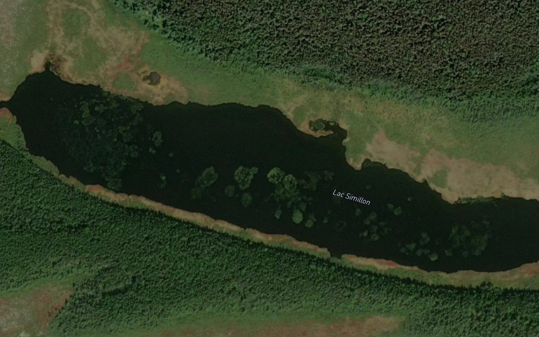 Satellite map of the Lac Simillon