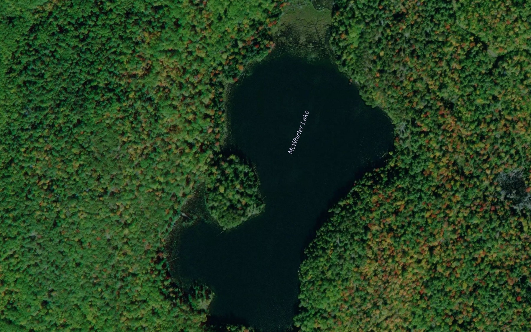 Satellite map of the McWhirter Lake