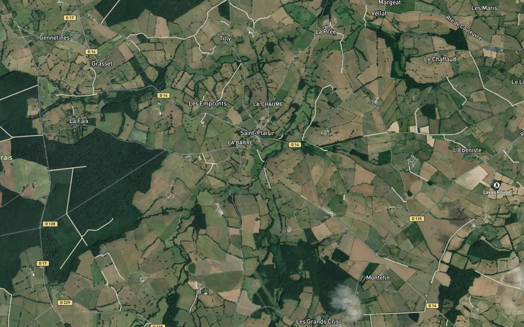 Satellite map of the Ruisseau de Pon-Lung