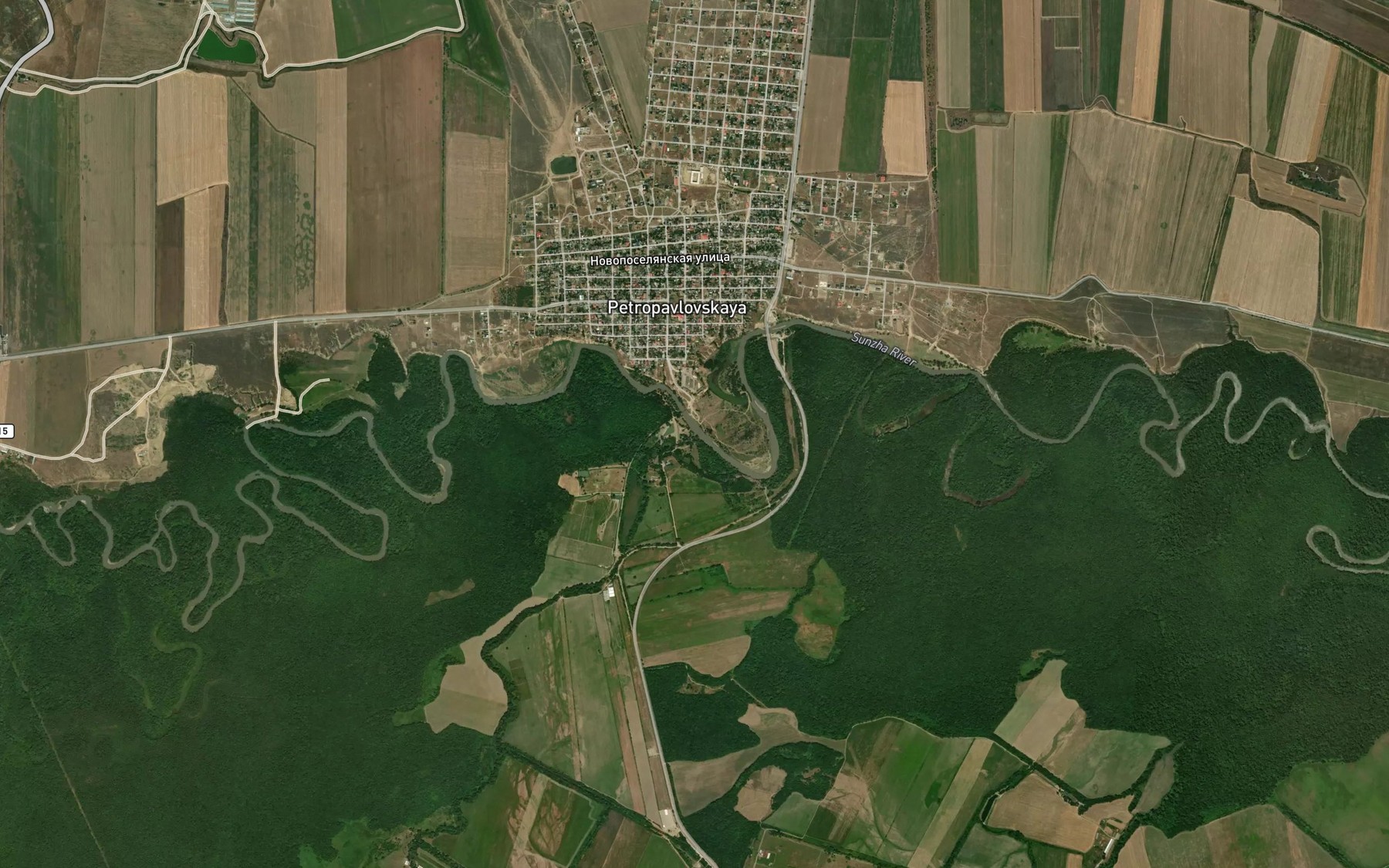 Satellite map of the Chernaya
