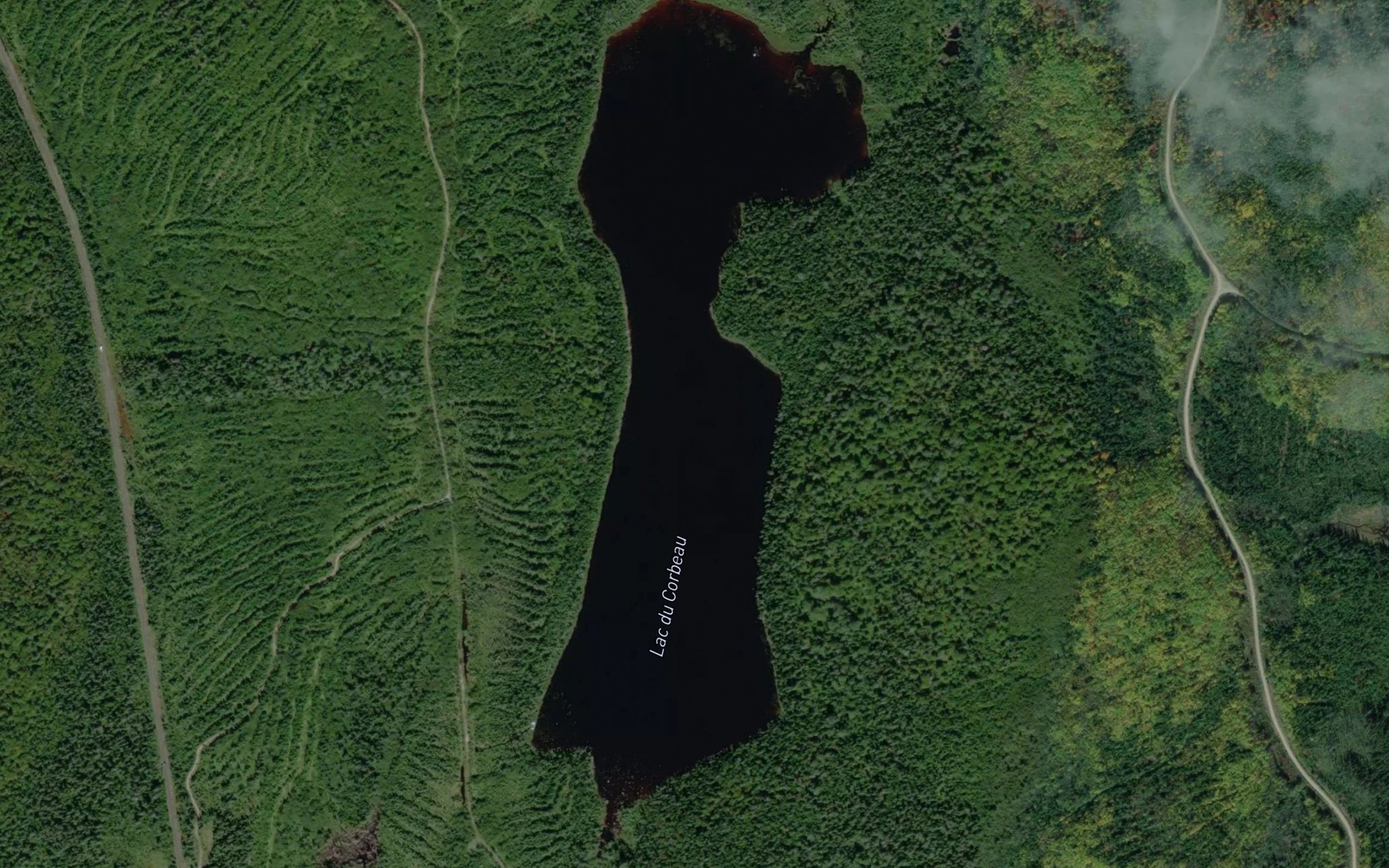 Satellite map of the Lac du Corbeau