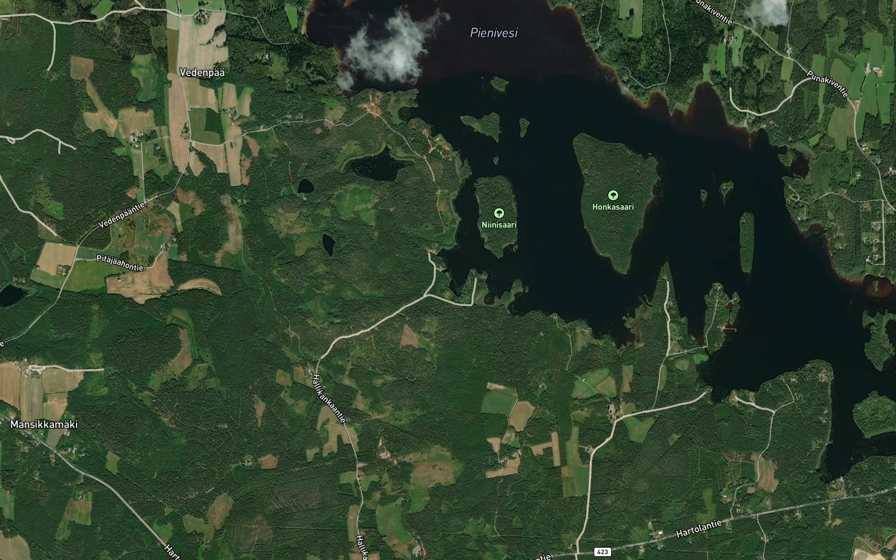 Satellite map of the Soukanoja