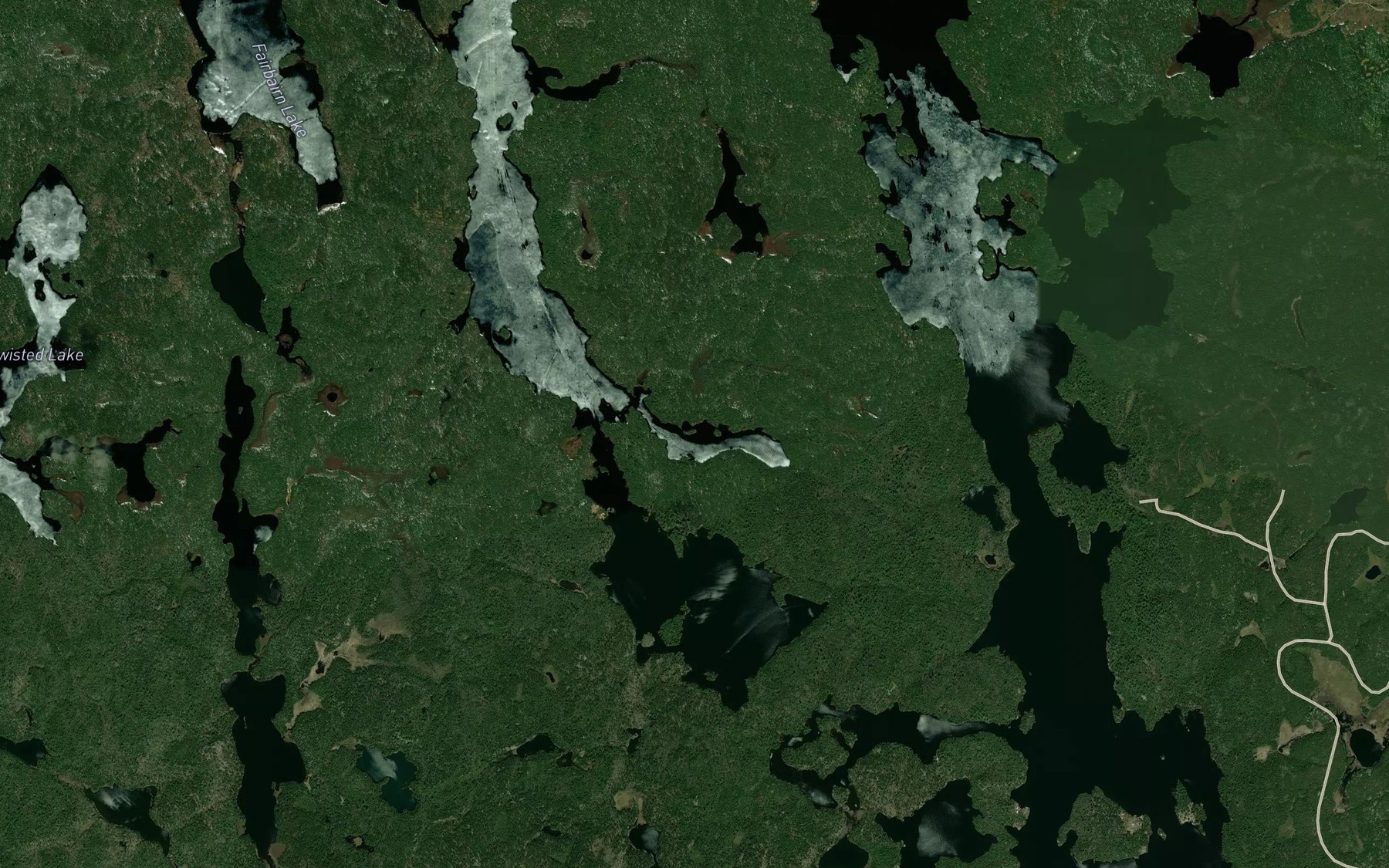 Satellite map of the Loon Bay