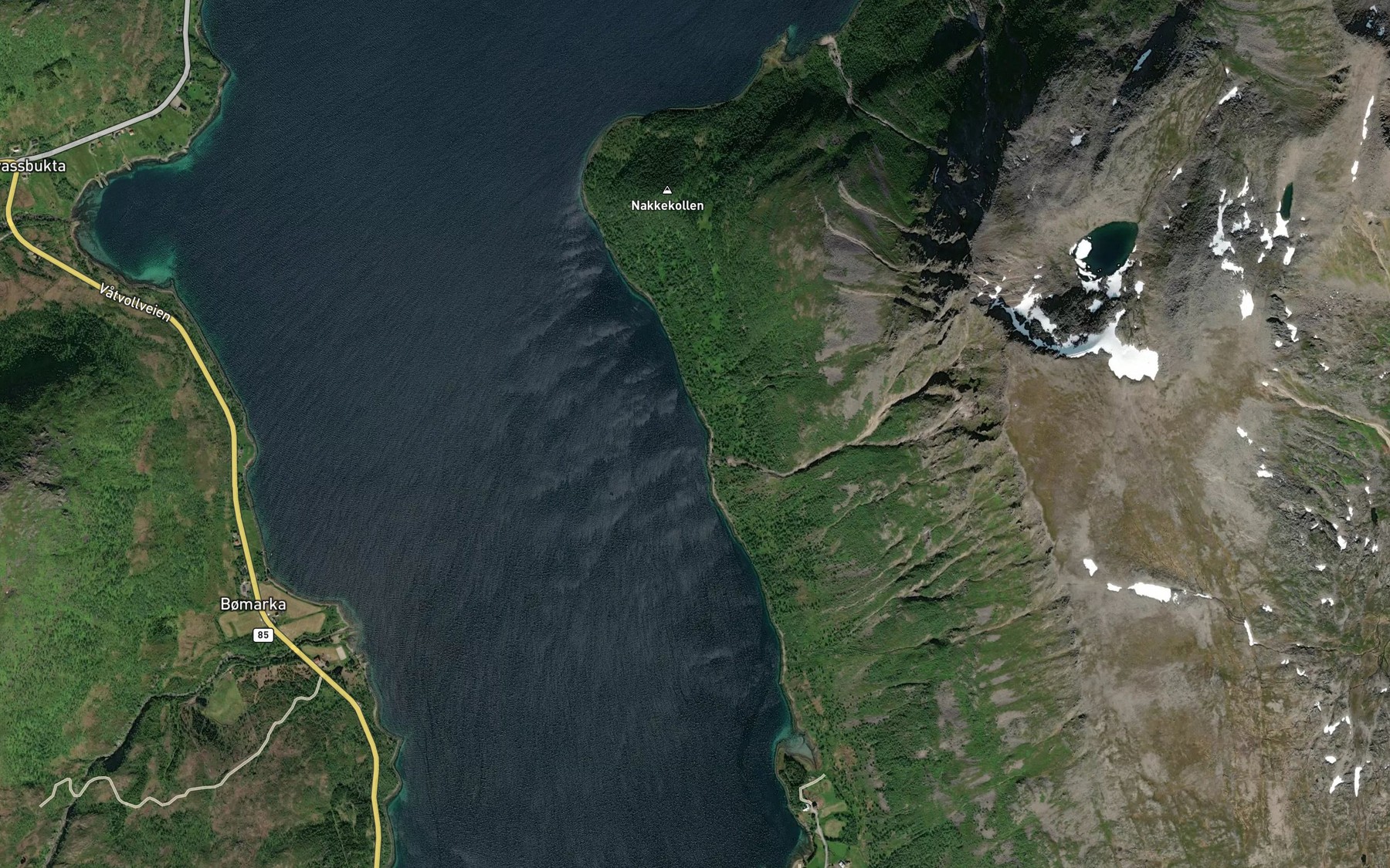 Satellite map of the Urvika