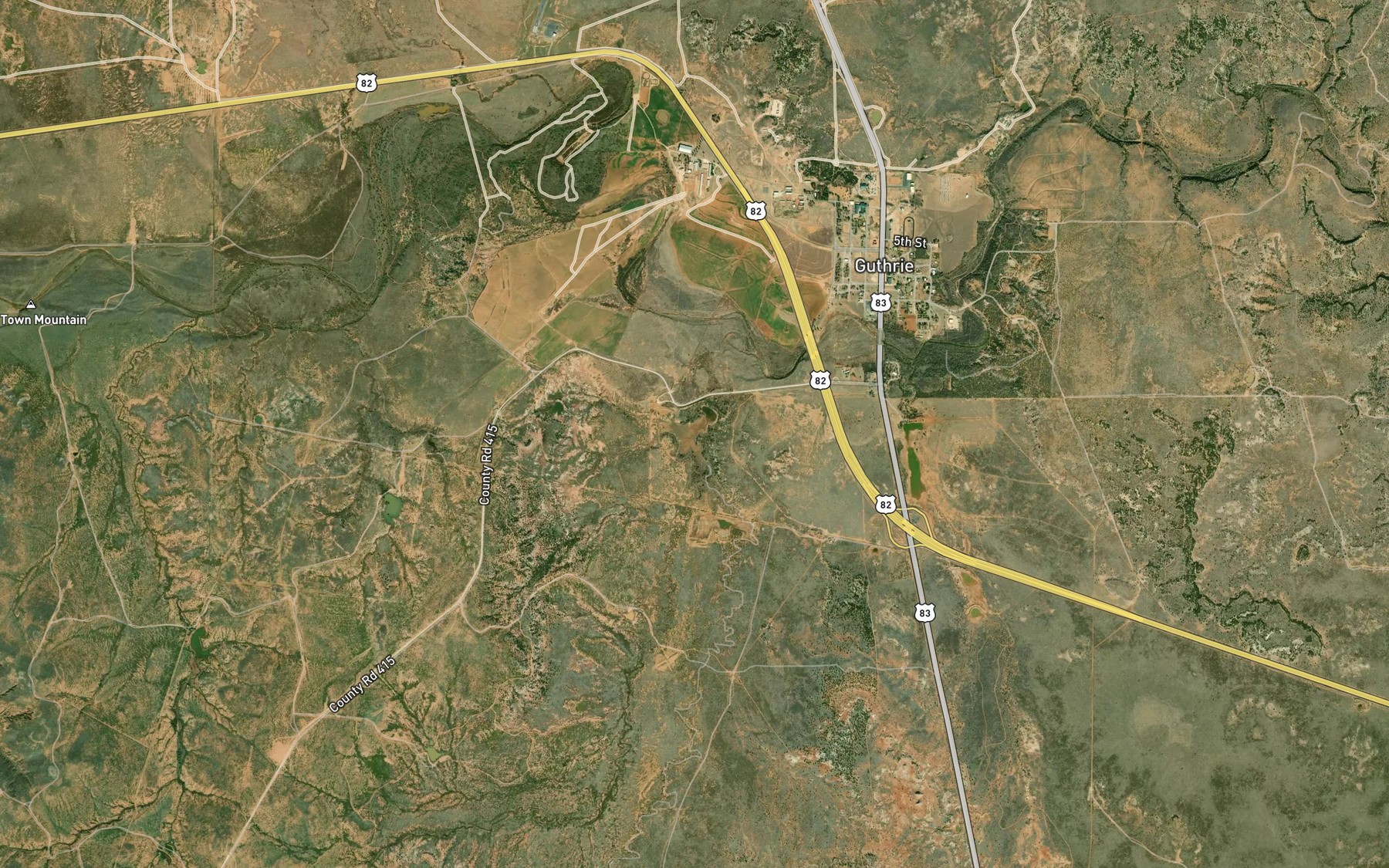 Satellite map of the Guthrie Lake