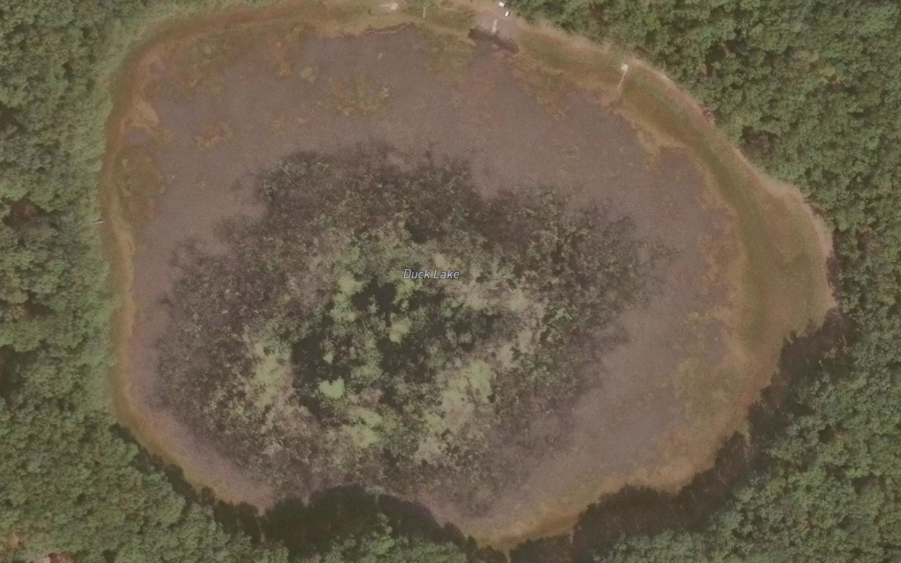 Satellite map of the Duck Lake