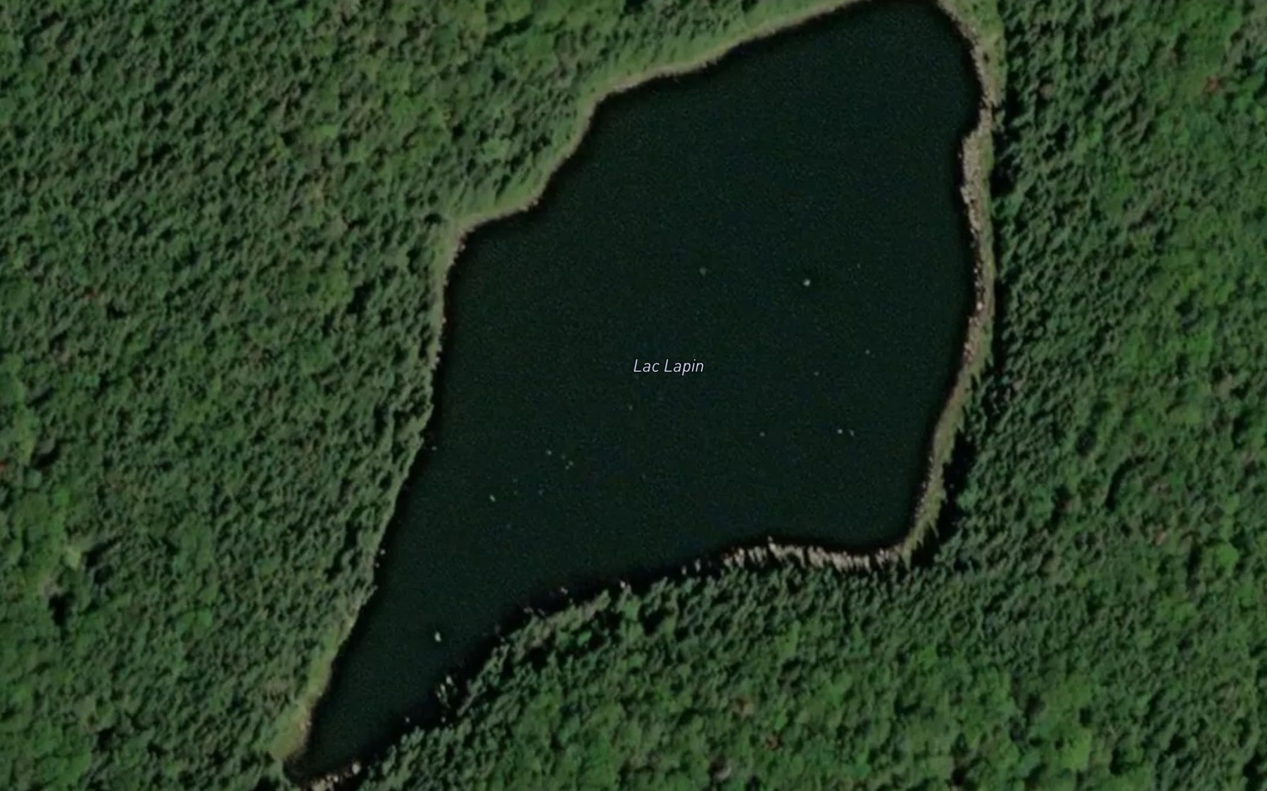 Satellite map of the Lac Lapin