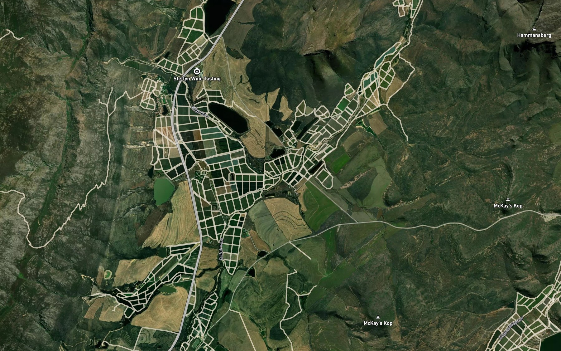 Satellite map of the Kliprivier