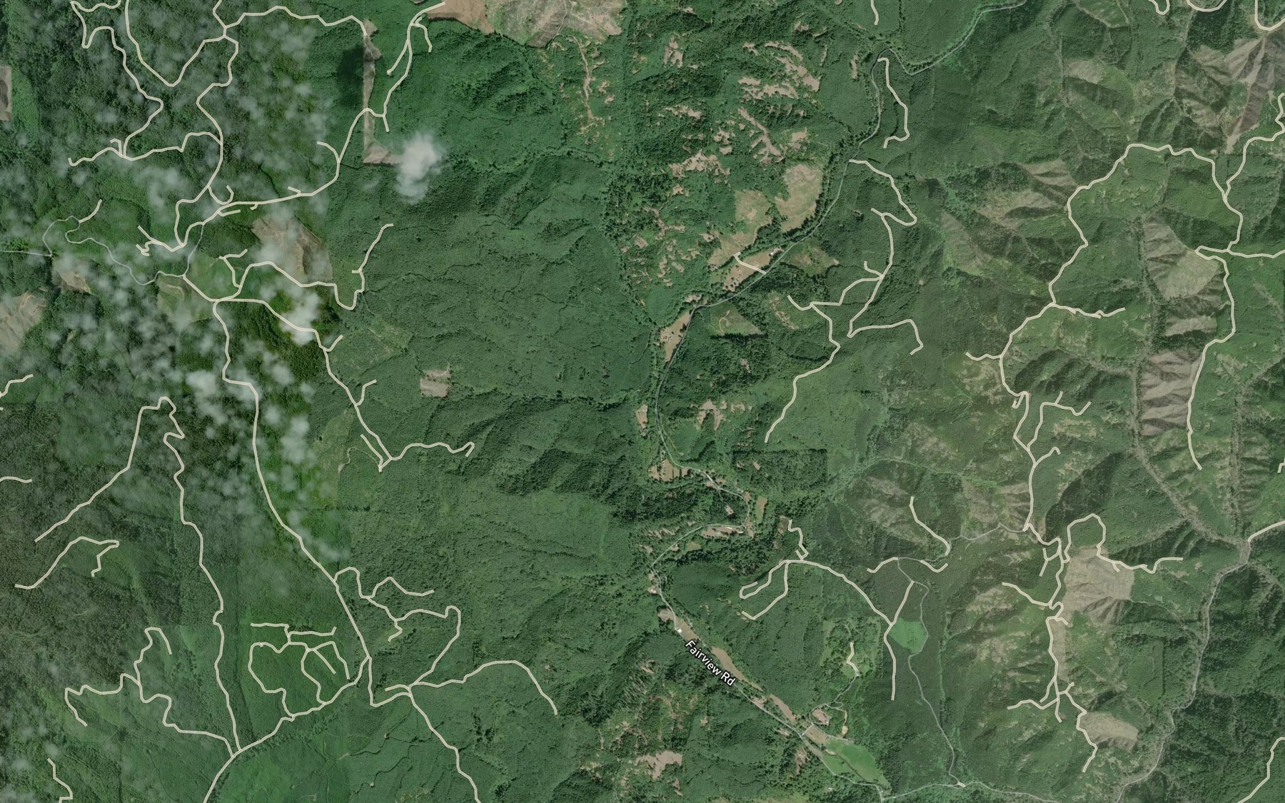 Satellite map of the Neely Creek