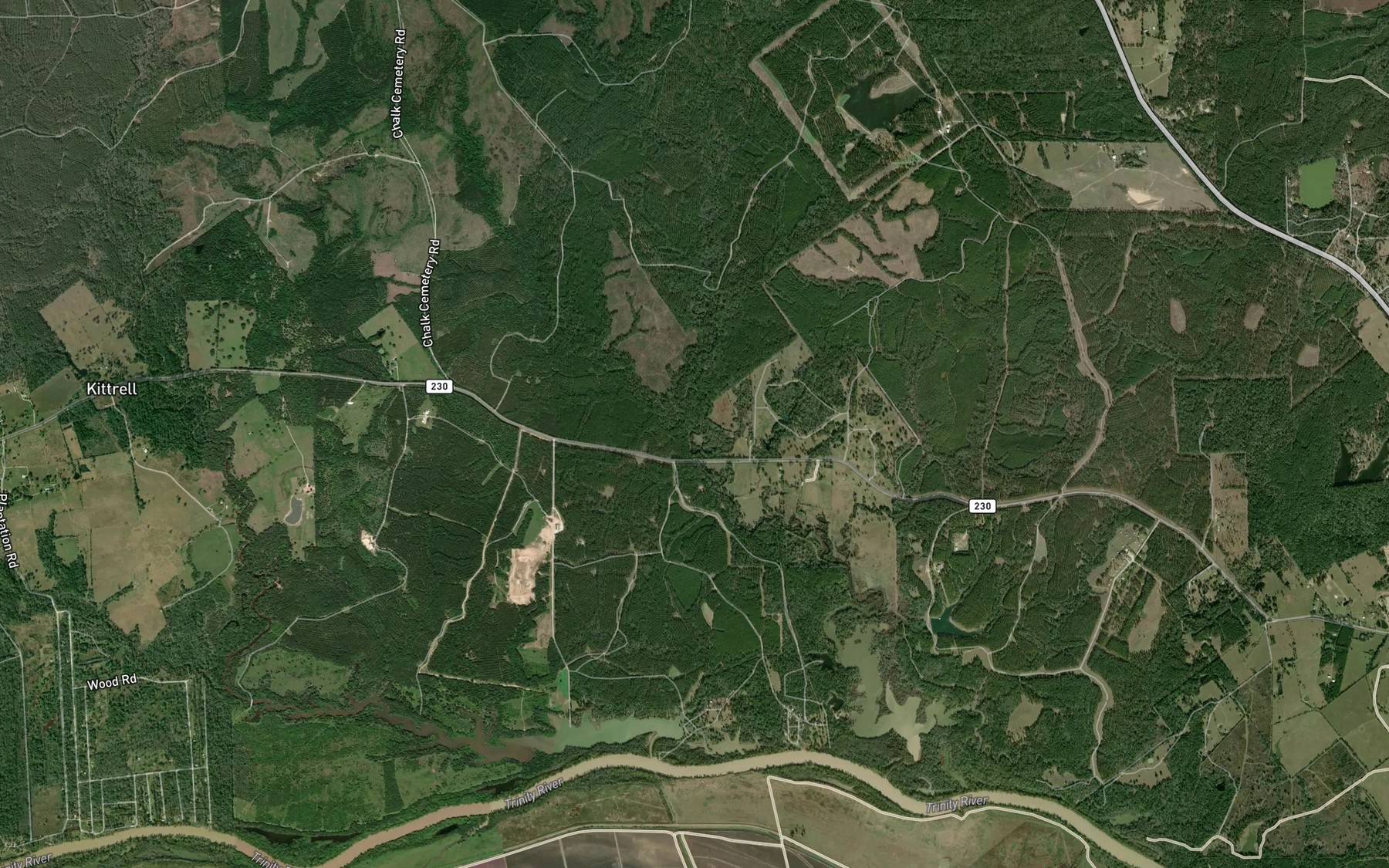Satellite map of the Turkey Creek