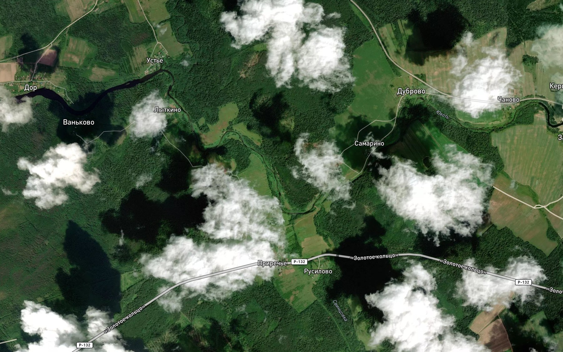 Satellite map of the Onuchino