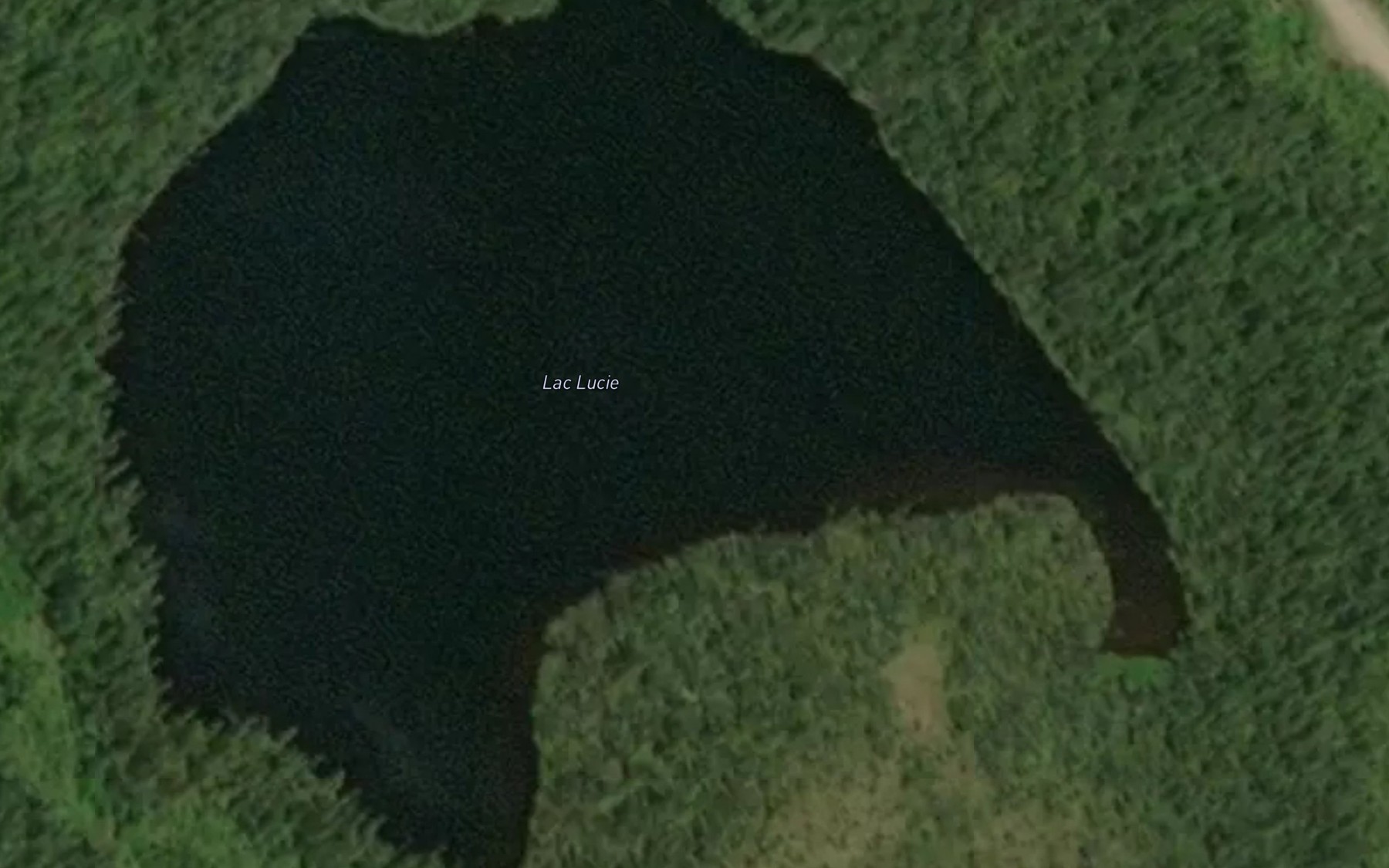 Satellite map of the Lac Lucie