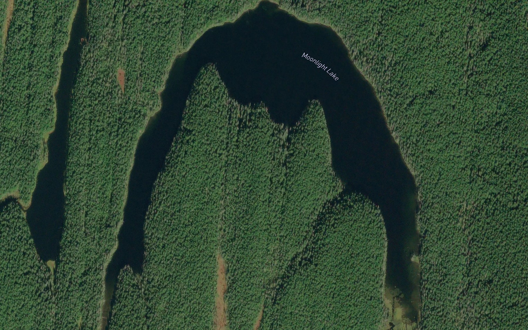 Satellite map of the Moonlight Lake