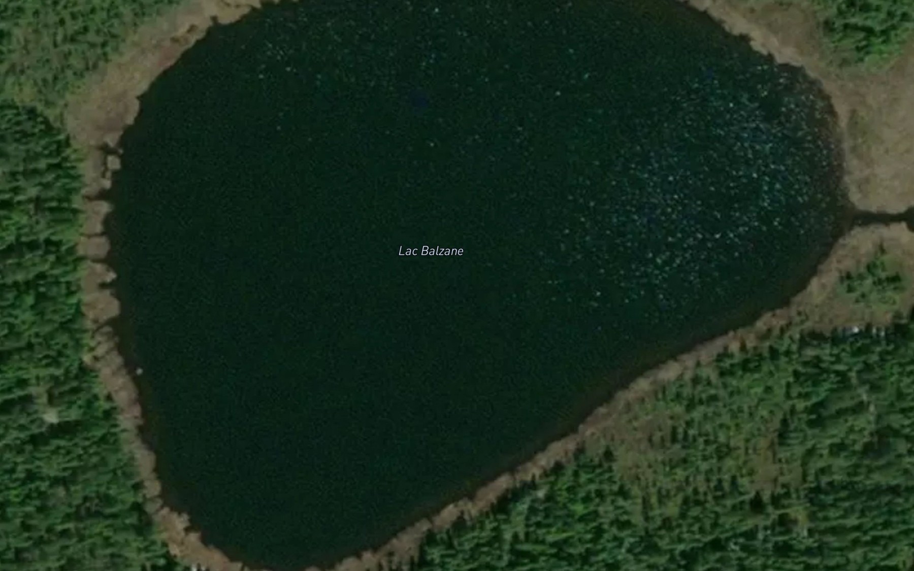 Satellite map of the Lac Balzane