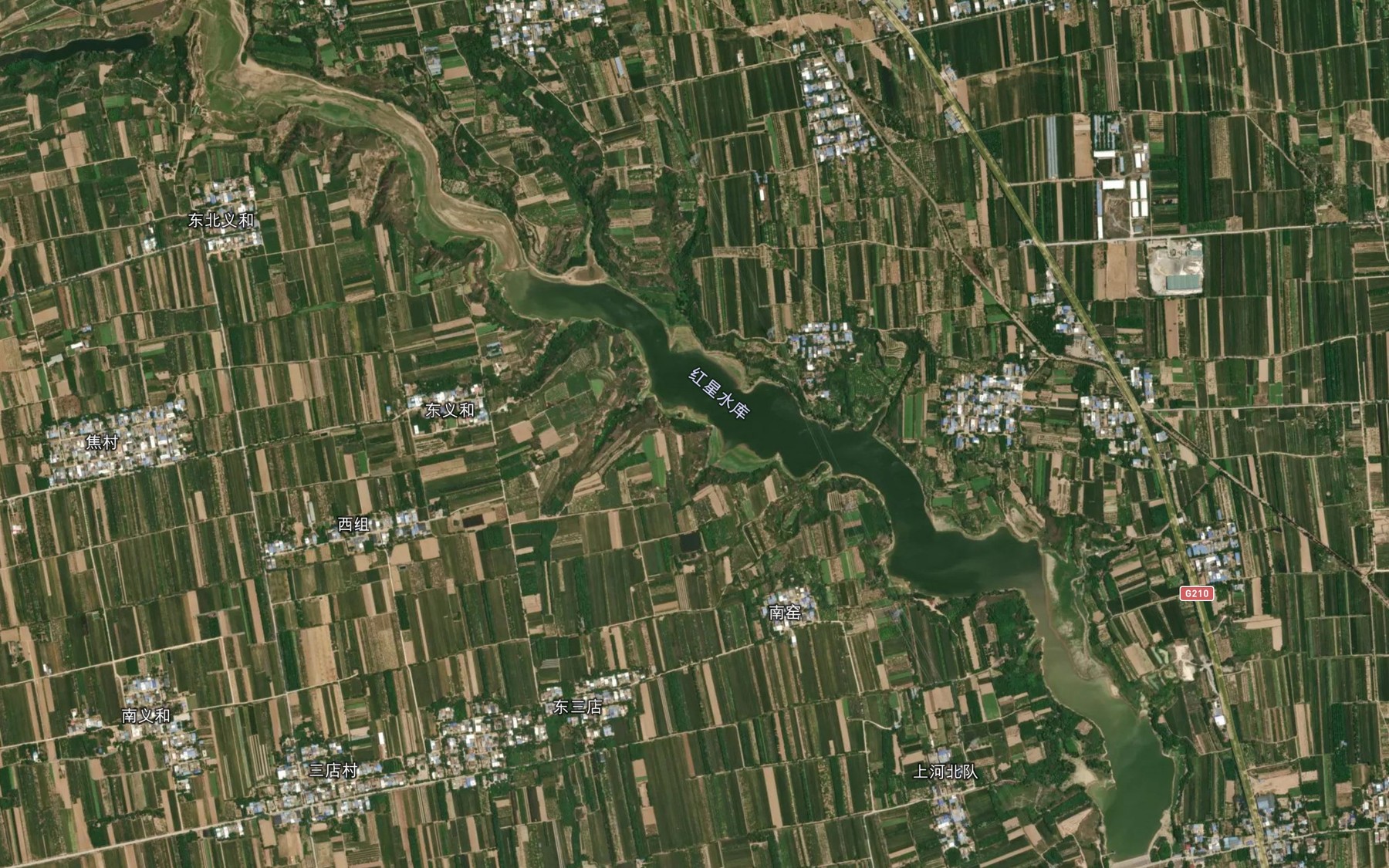 Satellite map of the Hongxing Shuiku