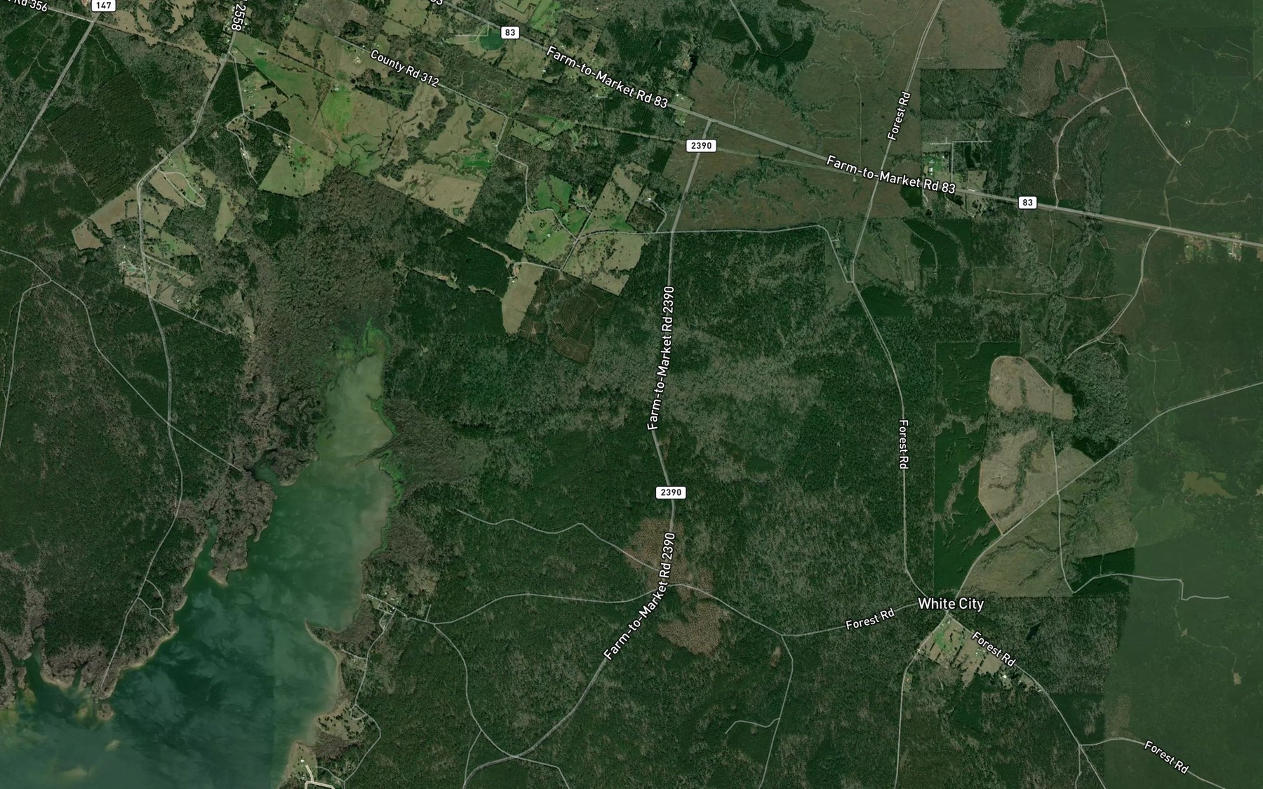 Satellite map of the Clay Branch