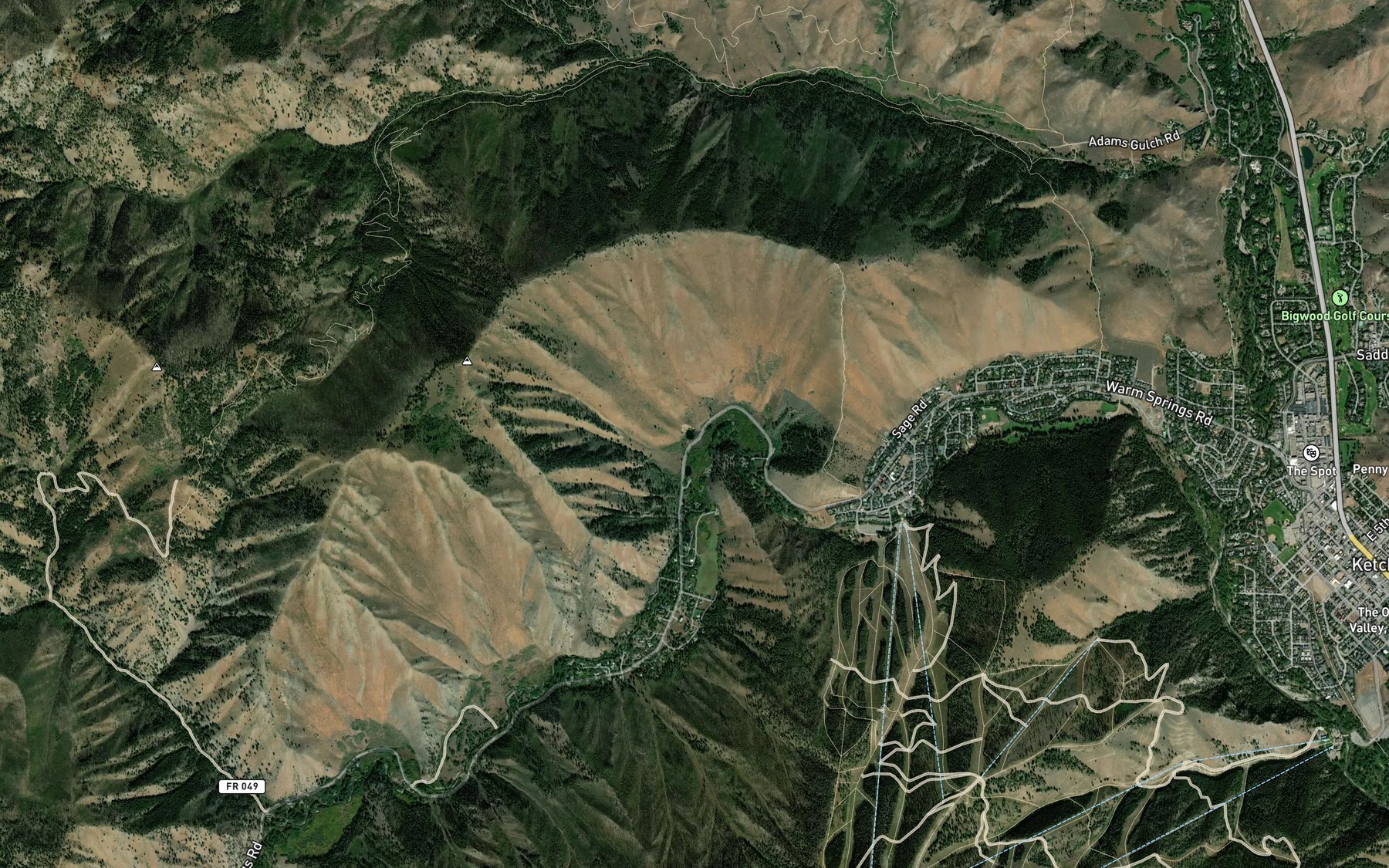 Satellite map of the Dollar Lake