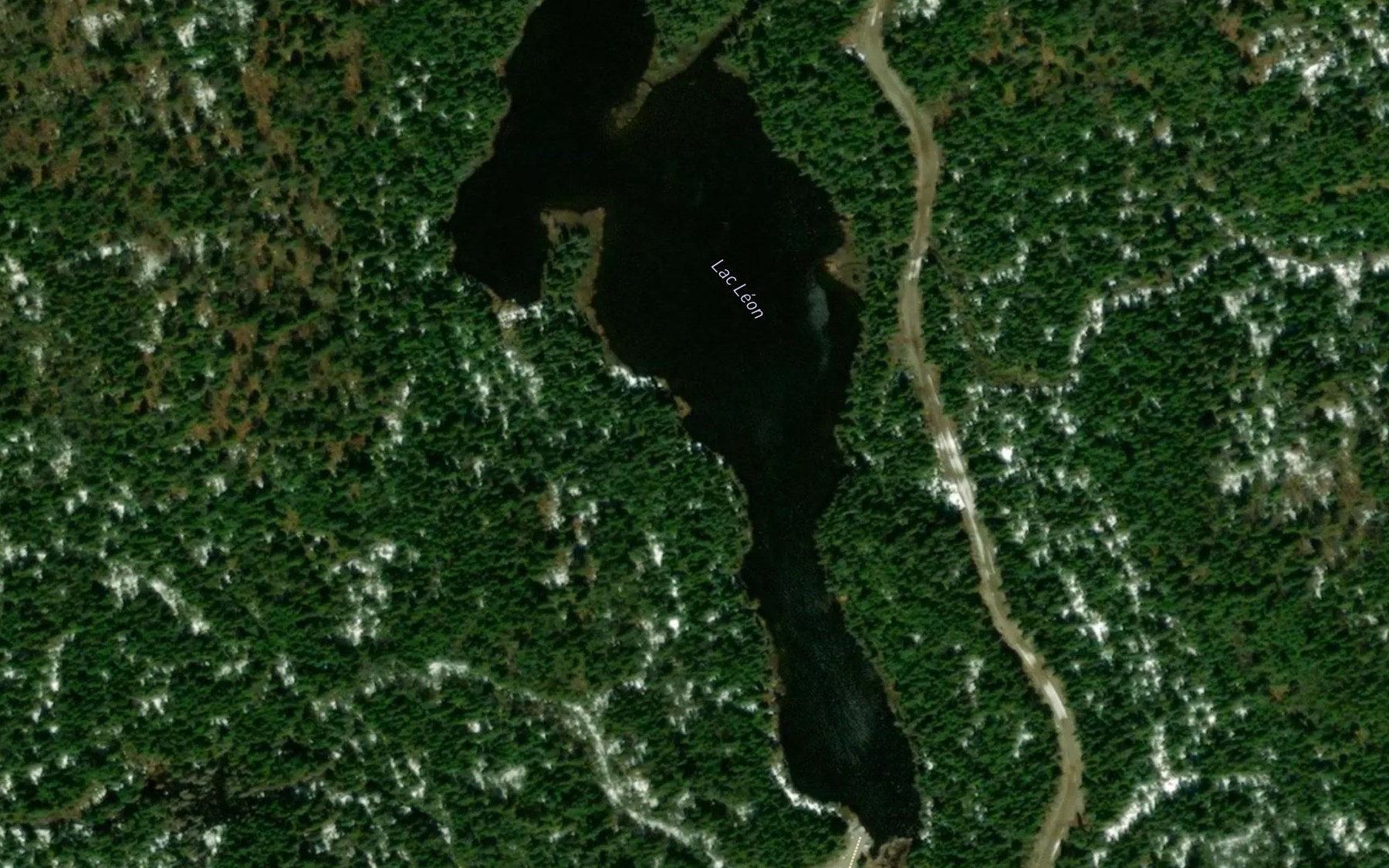 Satellite map of the Lac Leon