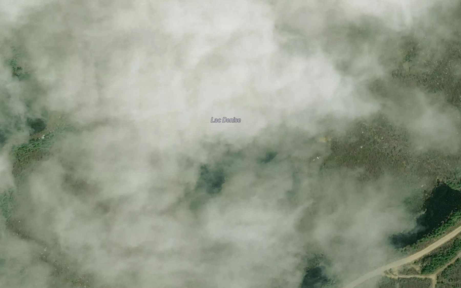Satellite map of the Lac Denise