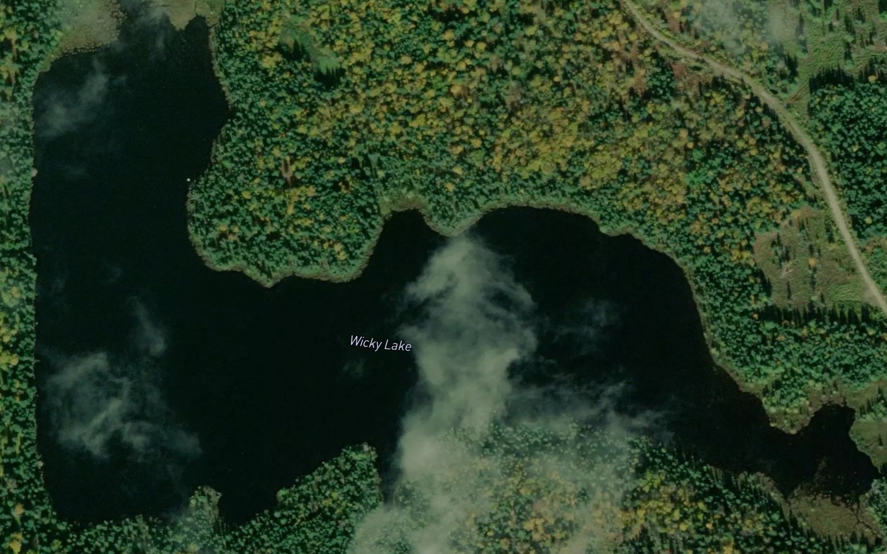 Satellite map of the Wicky Lake