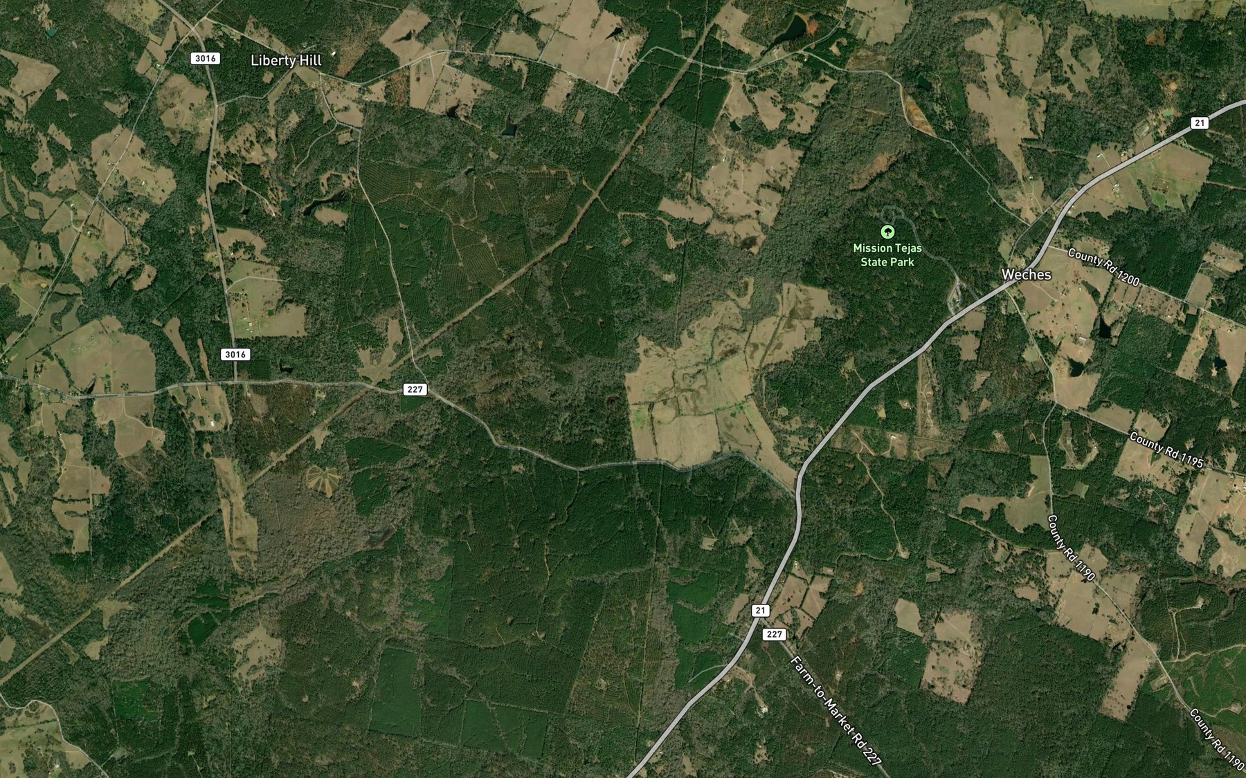 Satellite map of the Bracken Creek
