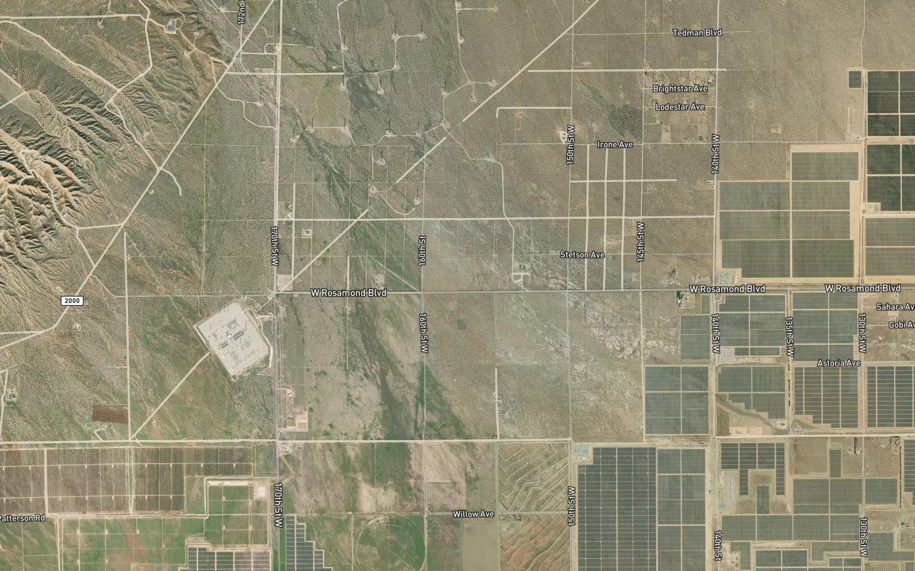 Satellite map of the Cottonwood Creek