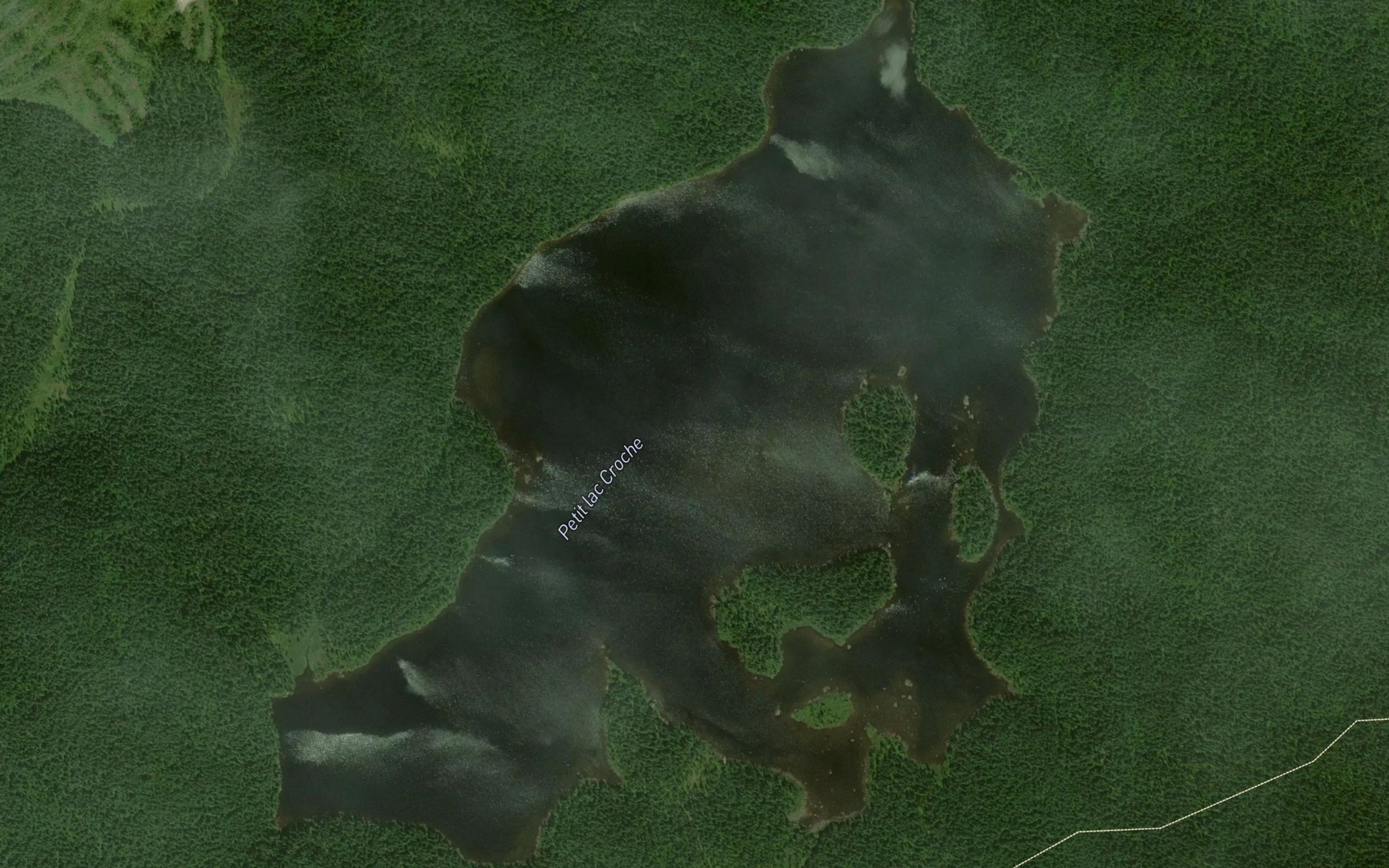 Satellite map of the Petit lac Croche