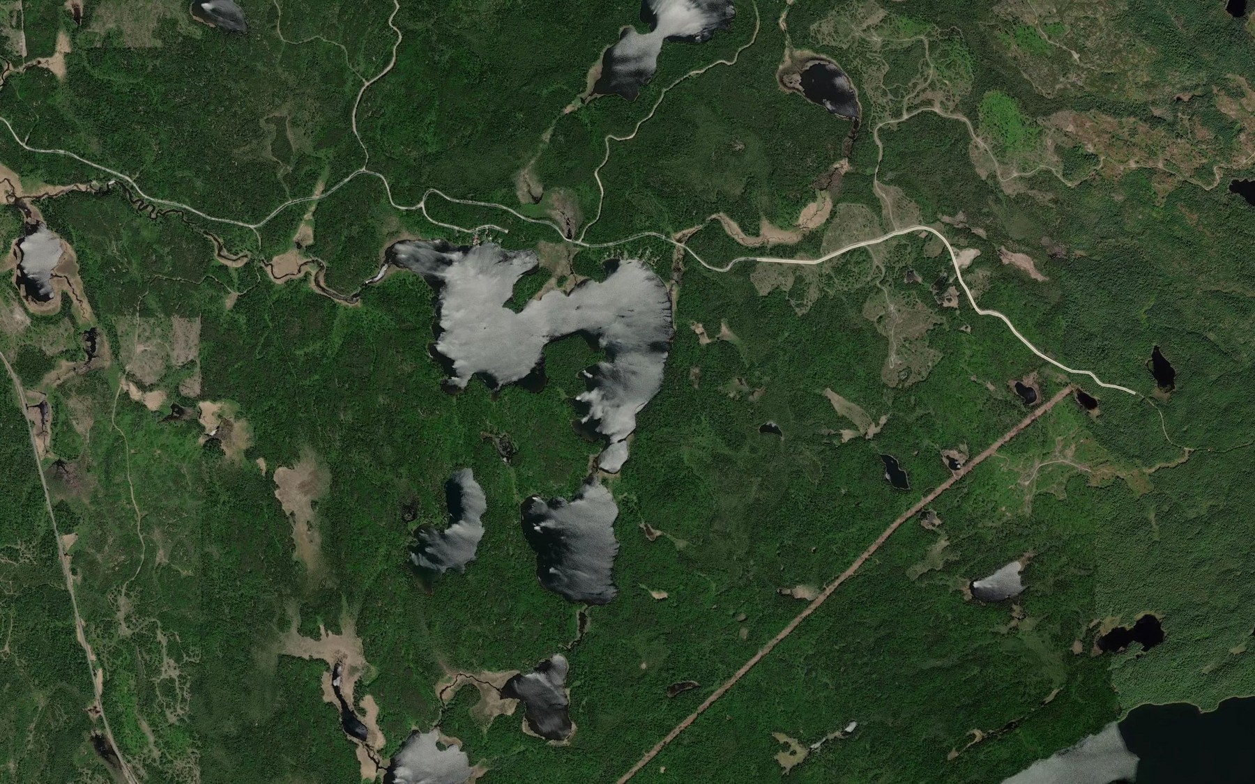 Satellite map of the Avery Lake