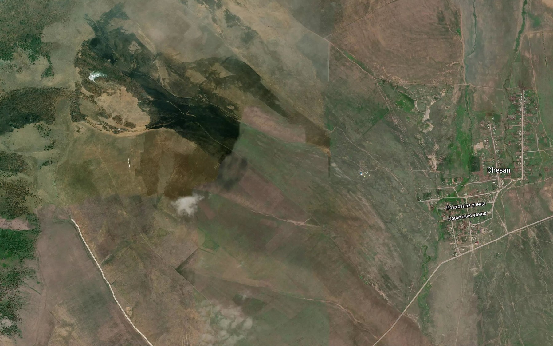 Satellite map of the Pad' Zakha