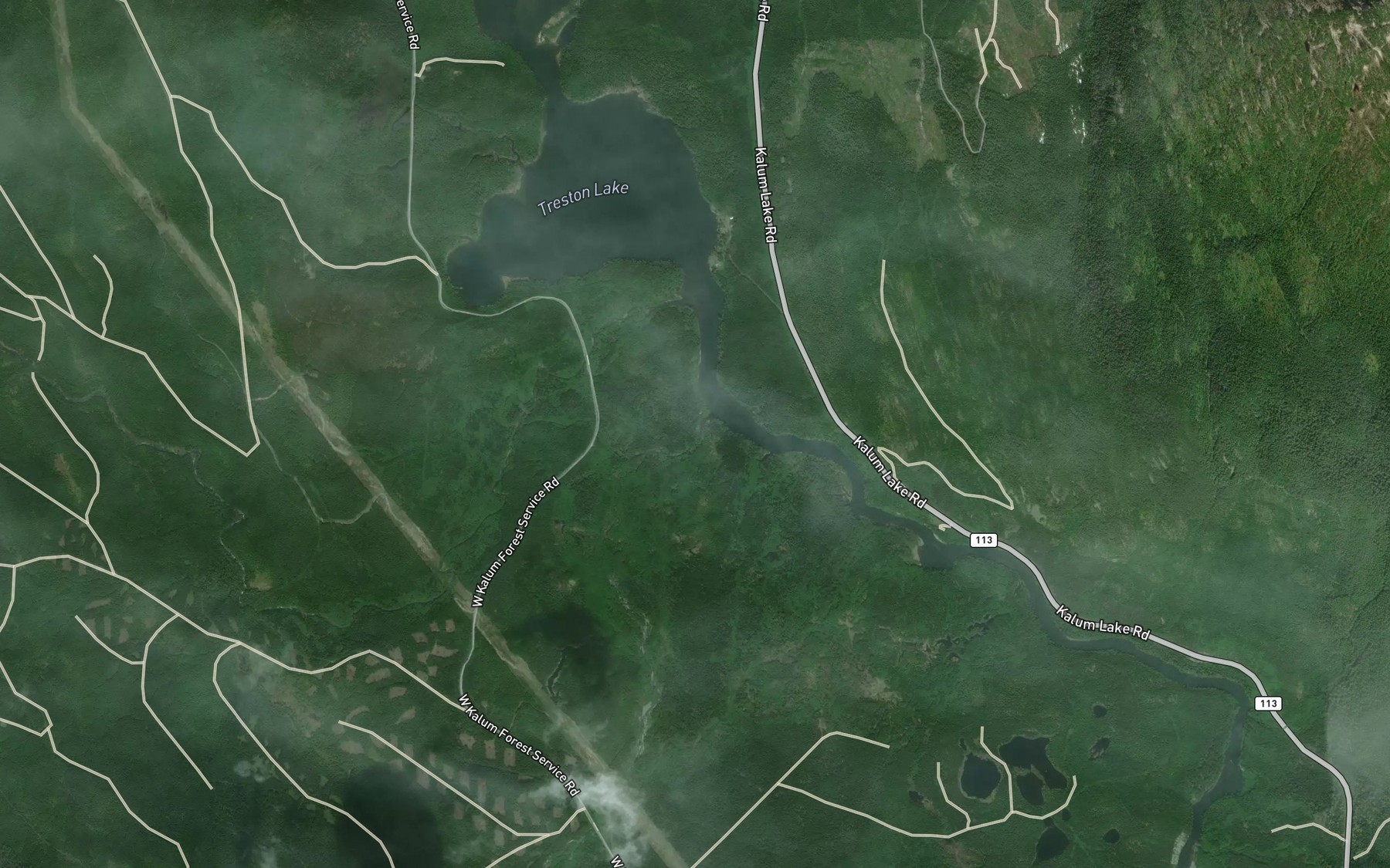 Satellite map of the Alice Creek
