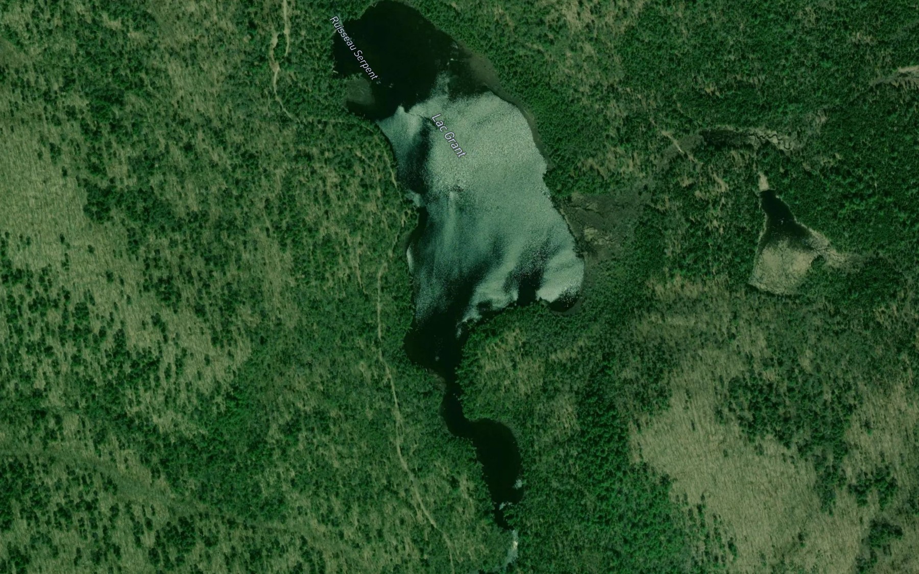 Satellite map of the Lac Grant