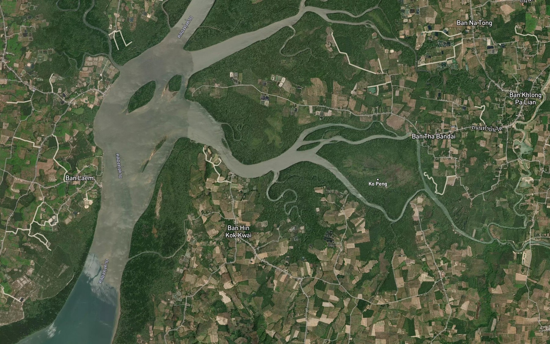 Satellite map of the Khlong Bang Yang