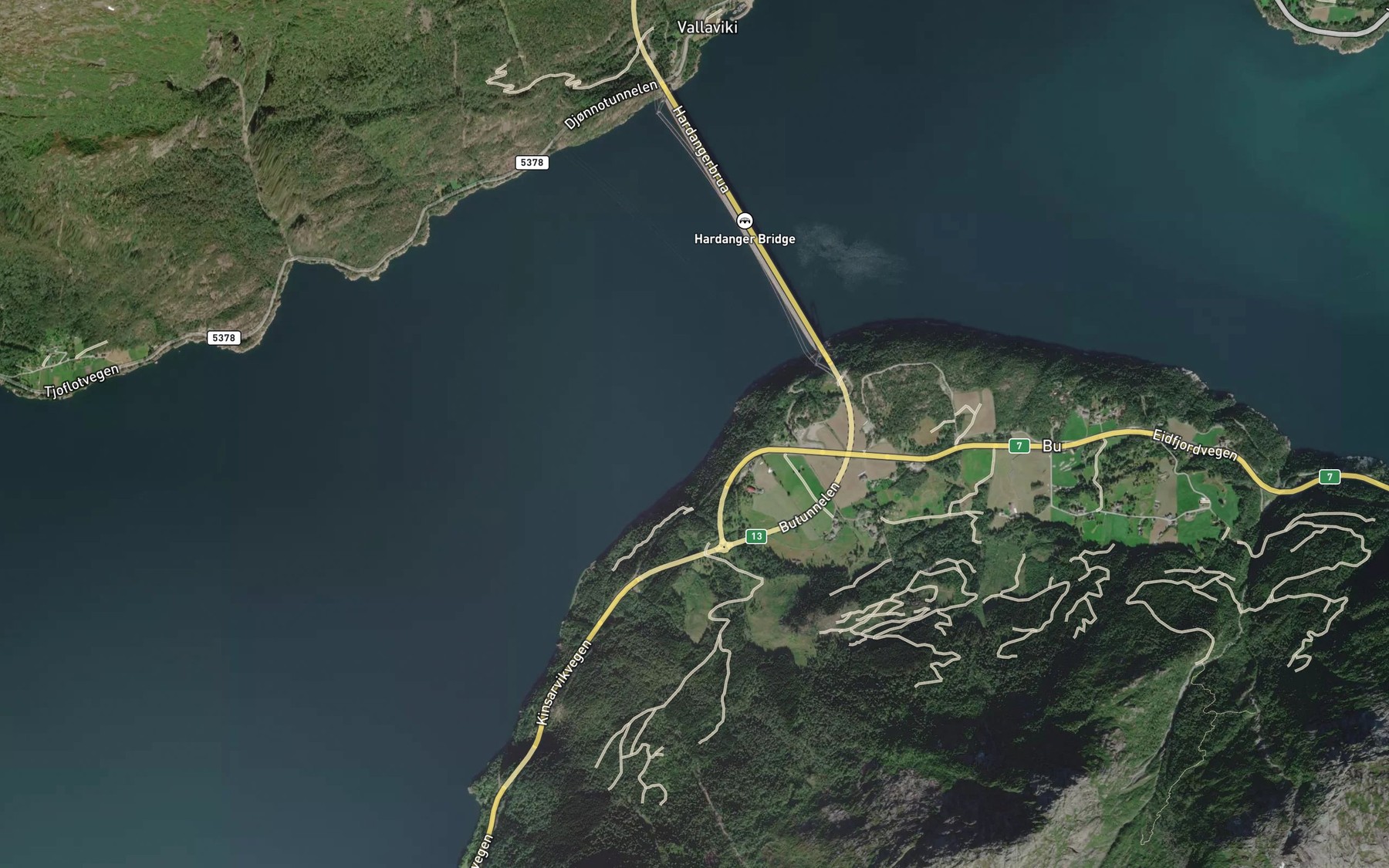 Satellite map of the Kvernabekksviki