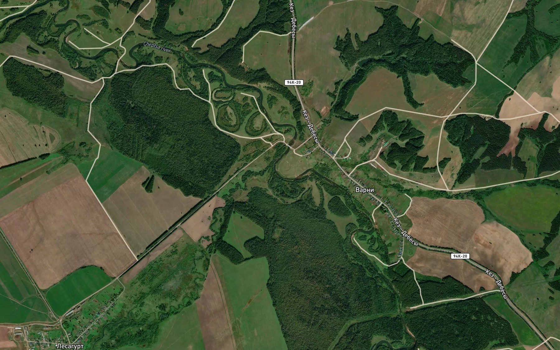 Satellite map of the Irymka