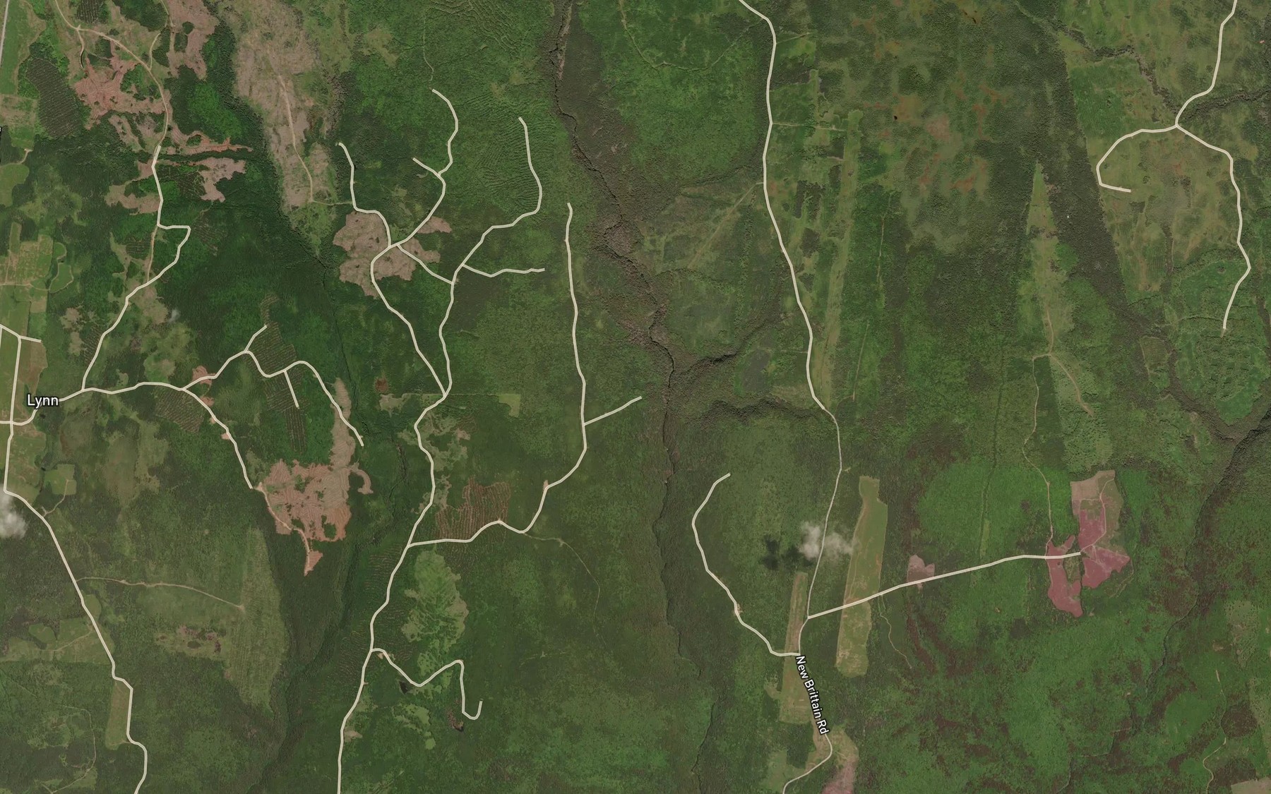 Satellite map of the Gundalow Brook