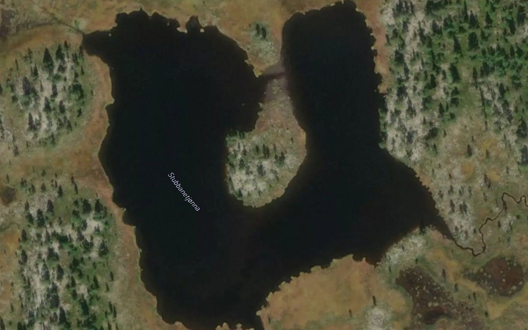 Satellite map of the Stubbanetjorna