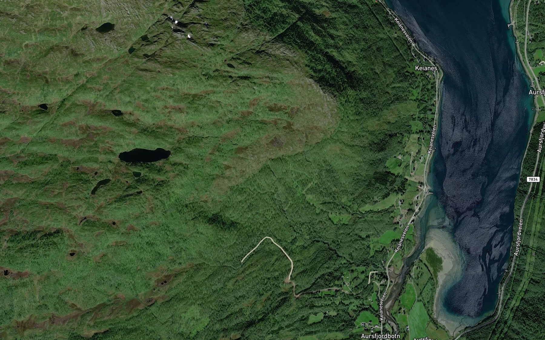 Satellite map of the Sagelvfossen