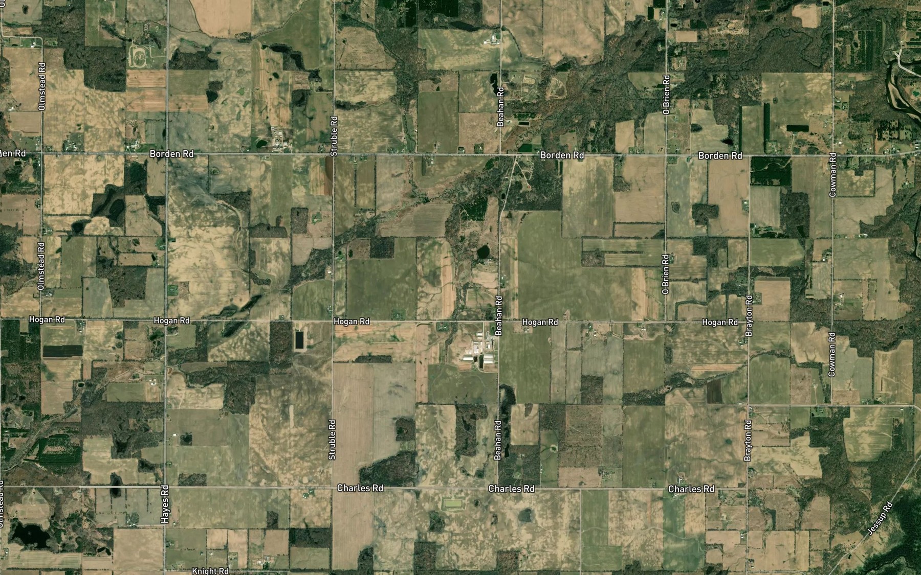 Satellite map of the Bonnie Moor Drain