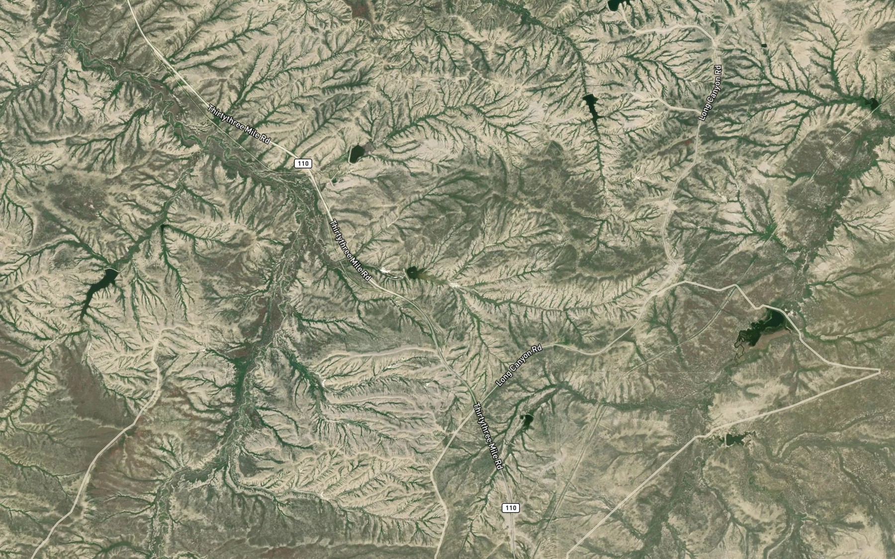 Satellite map of the Bear Reservoir
