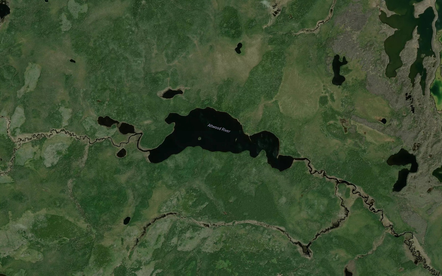 Satellite map of the Beavis Lake