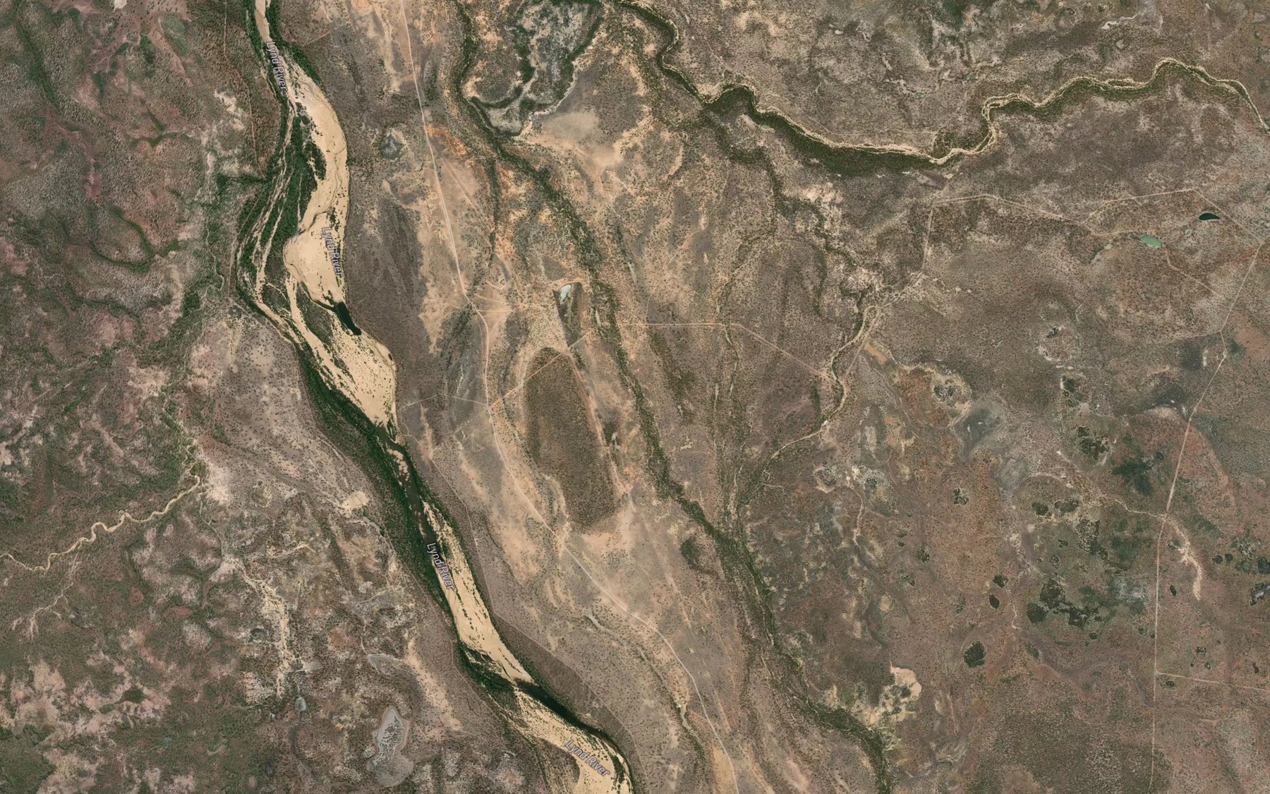 Satellite map of the Gum Creek