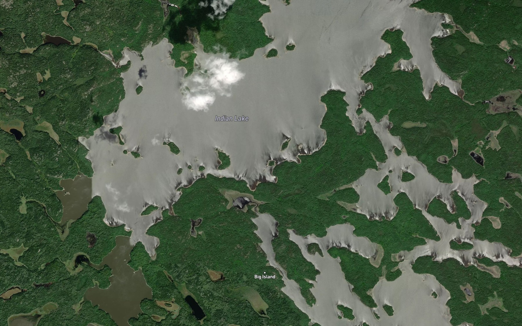 Satellite map of the Indian Lake
