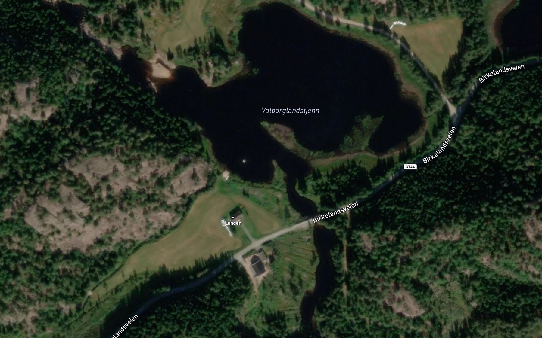 Satellite map of the Valborglandstjenn