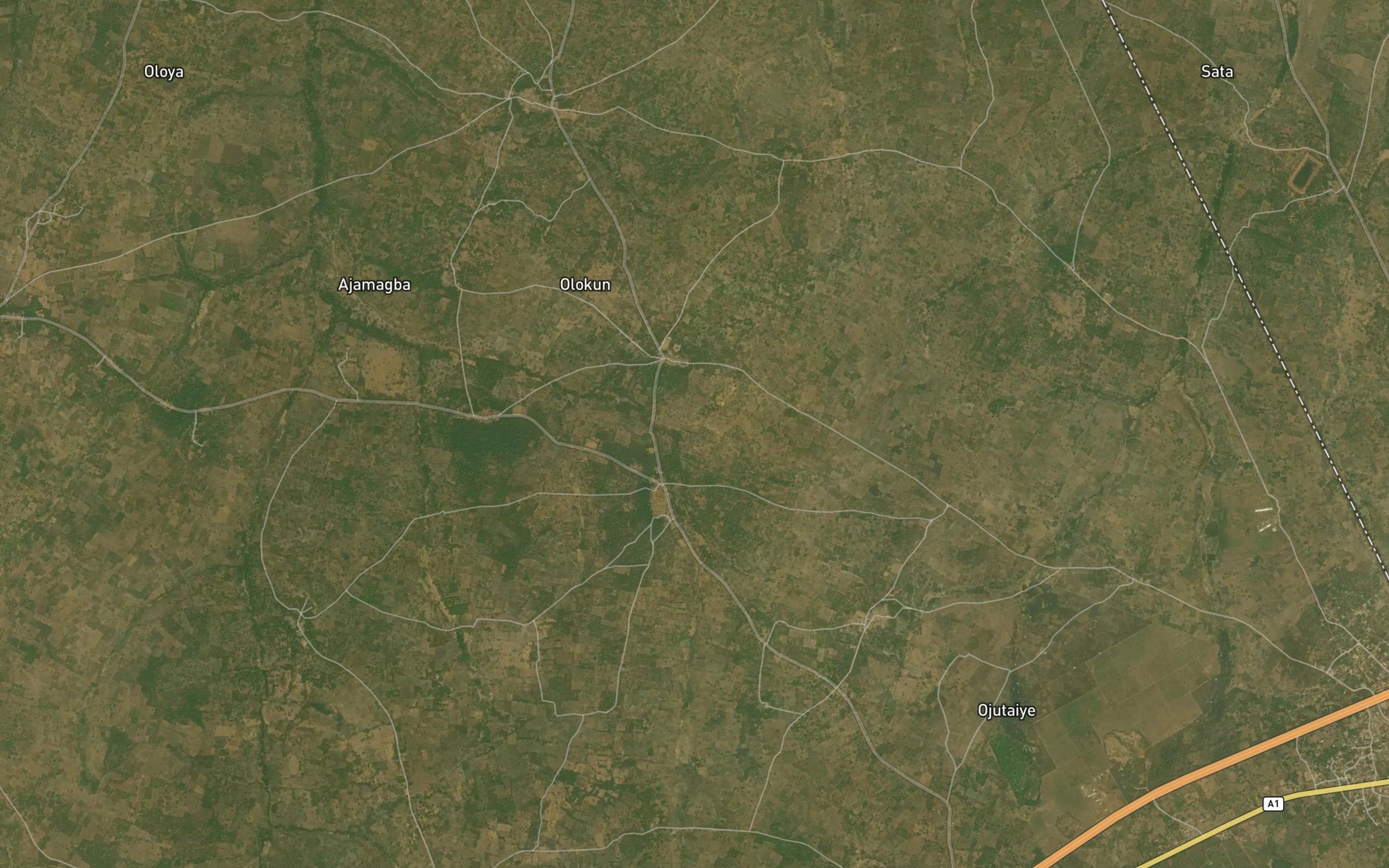 Satellite map of the River Oloyin