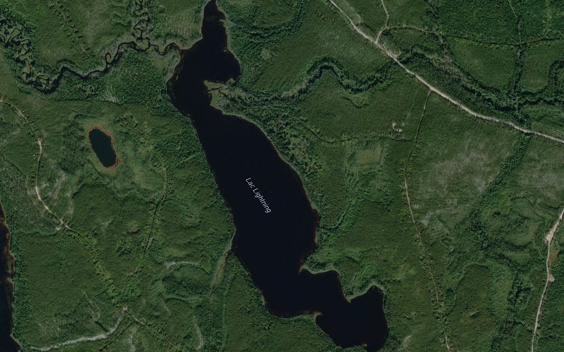 Satellite map of the Lac Lightning