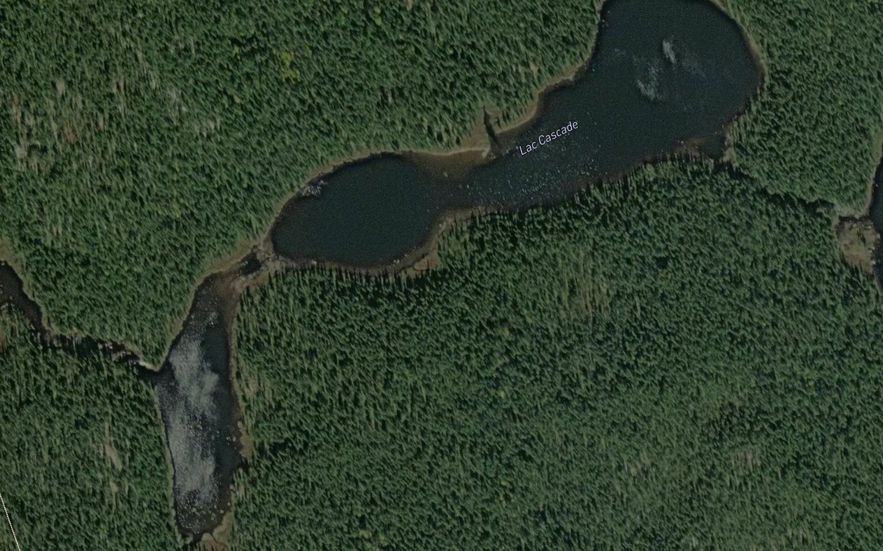 Satellite map of the Lac de la Cascade