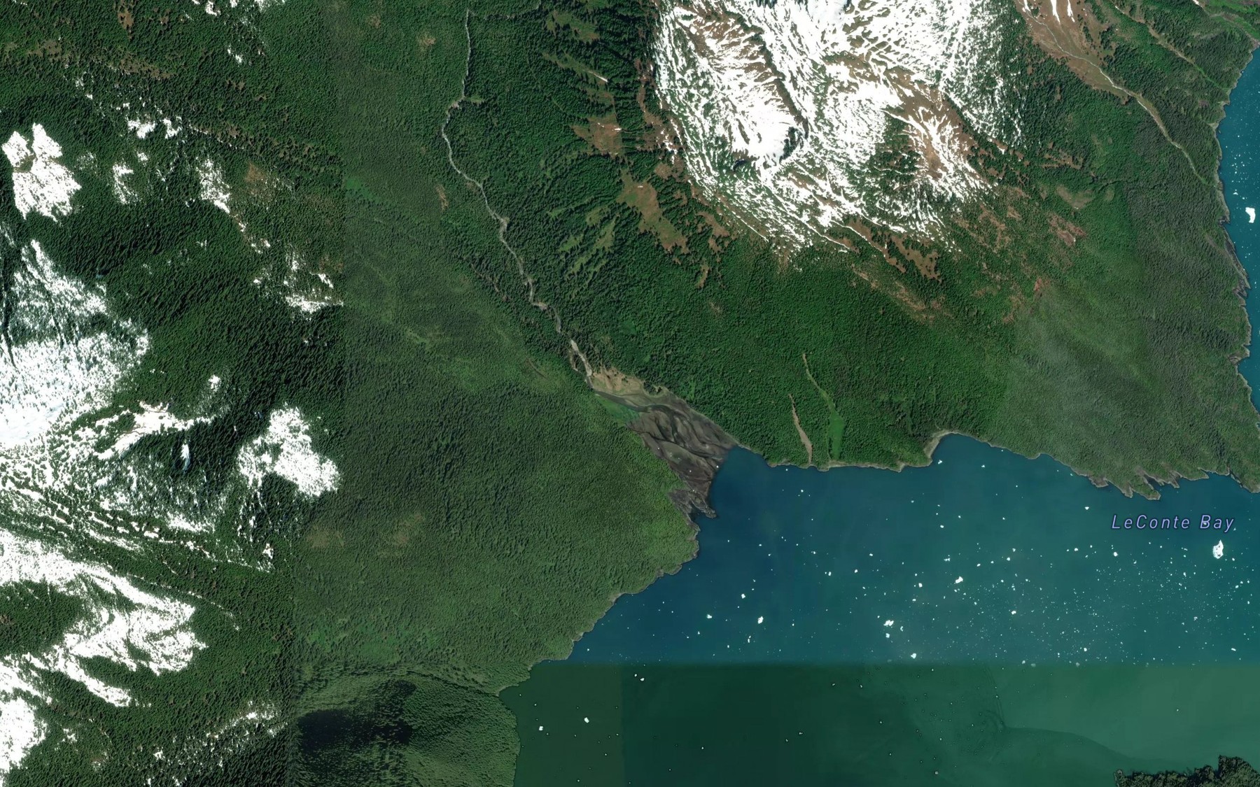 Satellite map of the Bussy Creek
