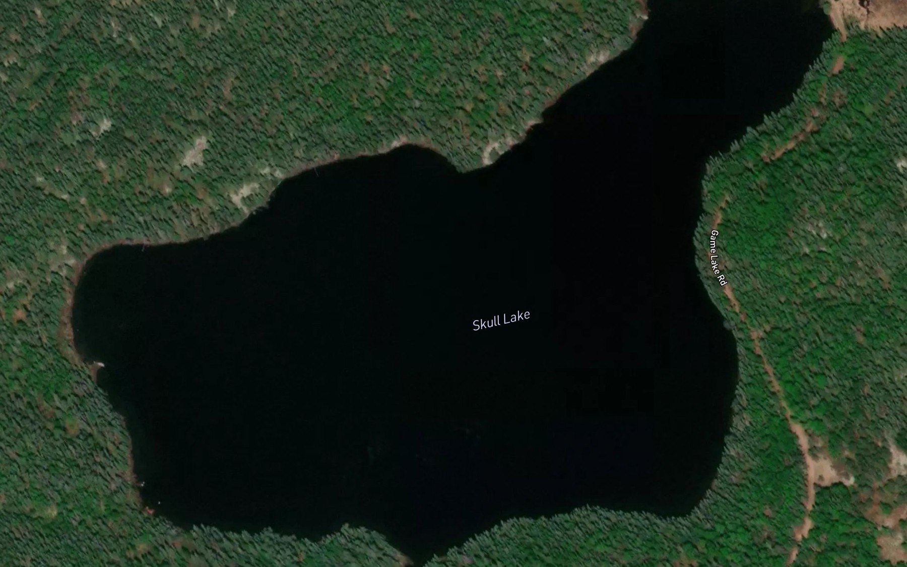 Satellite map of the Skull Lake