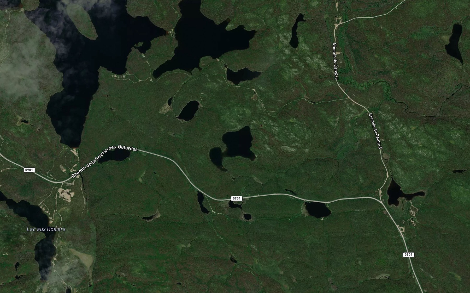 Satellite map of the Lac Gele