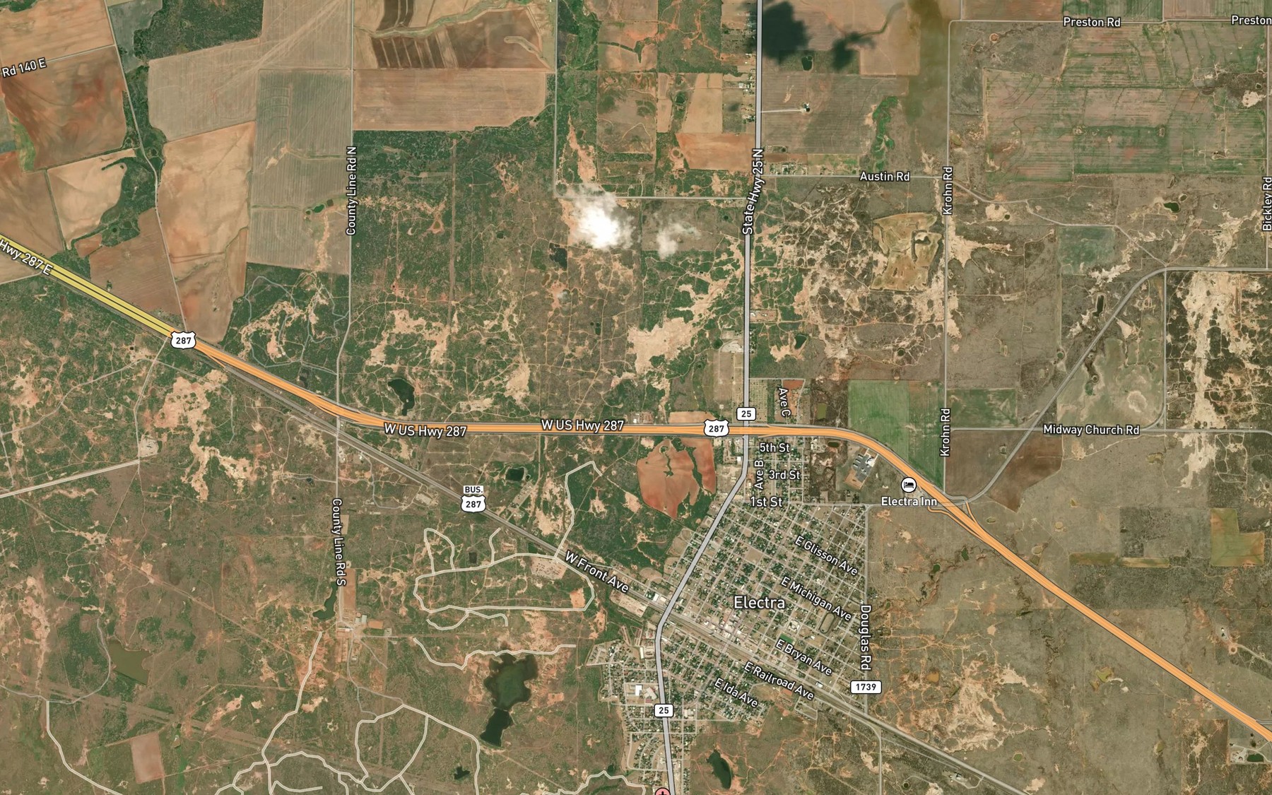 Satellite map of the Waggoner Estate Lake Number 1